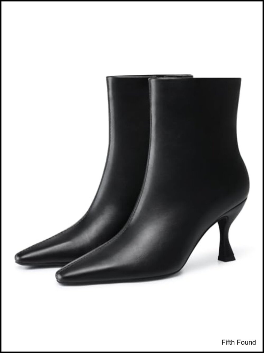 Women's Patent PU Kitten Heel Ankle Boots Pointed Toe Zip
